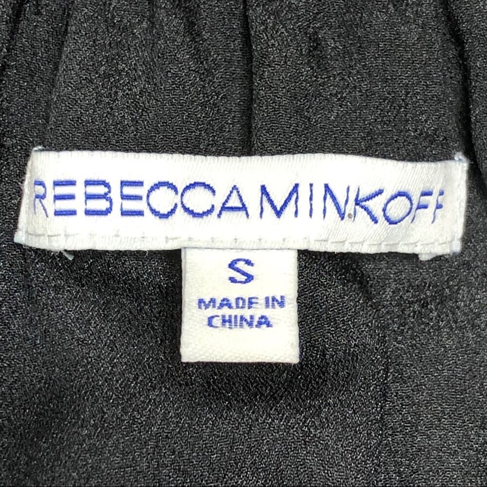 Rebecca Minkoff Wildflower Deb Top Womens Size S Black Off the Shoulder - Picture 12 of 14
